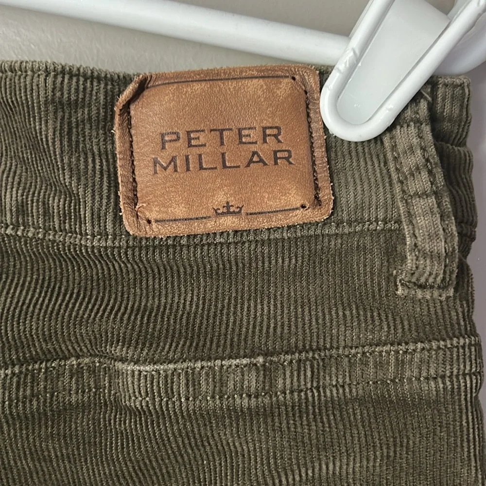 PETER MILLAR Men’s Olive Green Corduroy Pants